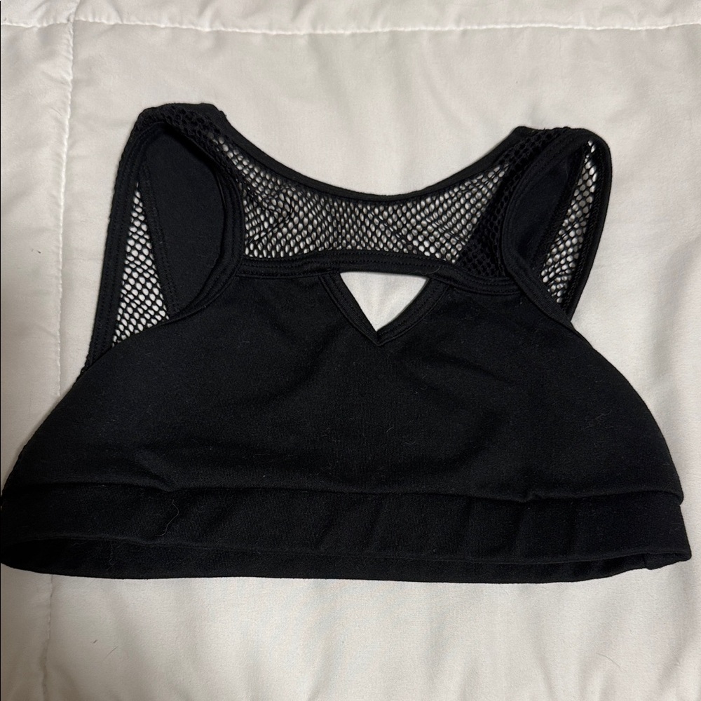 Five the Label YL Black Mesh Sports Bra